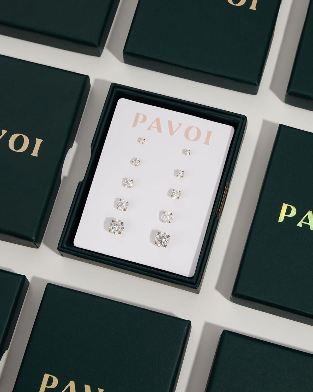 imagePAVOI 14K Gold Plated 925 Sterling Silver Posts Mini Stud Flat Back Earrings for Women Helix Cartilage Piercing Jewelry Dainty Pearl Star Cluster Cubic Zirconia Lotus Climber Screw BacksClimber Stud