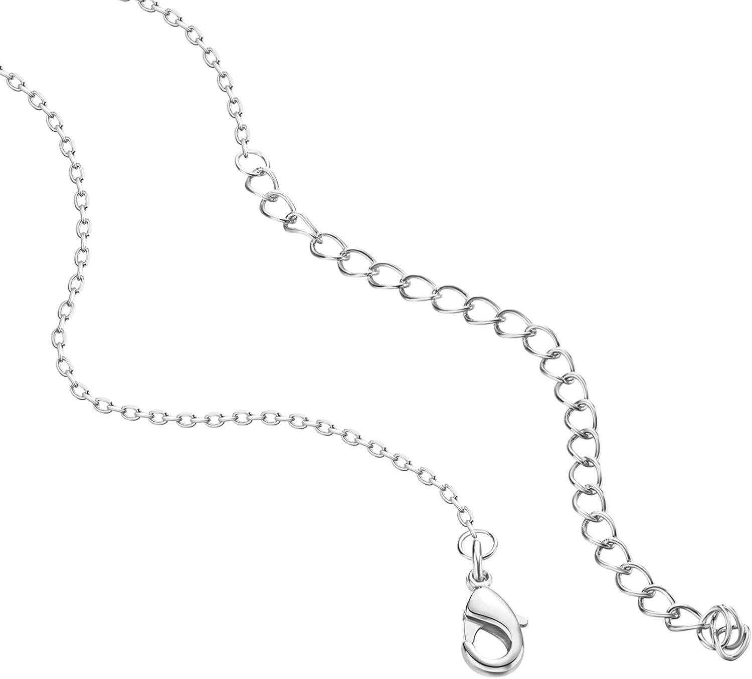 imagePAVOI 14K Gold Plated Station Necklace Simulated Diamond Layering Necklaces Womens CZ ChainWhite Gold