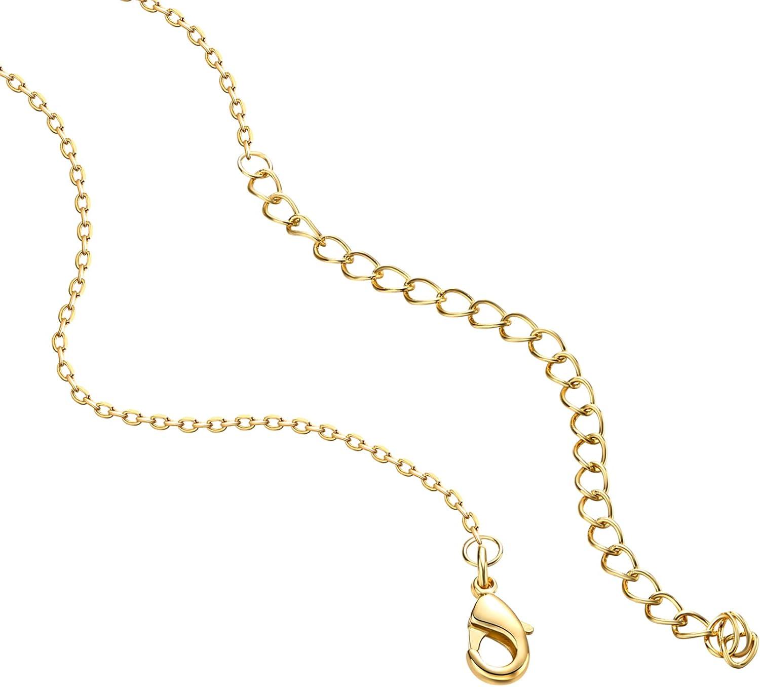 imagePAVOI 14K Gold Plated Station Necklace Simulated Diamond Layering Necklaces Womens CZ ChainYellow Gold