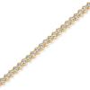 PAVOI 14K Gold Plated 2mm Cubic Zirconia Honeycomb Tennis Bracelet | Gold Bracelet for Women | SizeS 6.5-7.5 Inch(Yellow Gold)