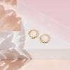 PAVOI 14K Gold Plated 925 Sterling Silver Post Twisted Huggie Earring | Women’s Mini Hoop Earrings(Rose Gold)