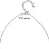 PAVOI 14K Gold Plated Circle CZ Solitaire Necklace | Elegant Bezel Pendant | Dainty Cubic Zirconia Halo Choker Necklaces for Women(White Gold)