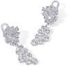 PAVOI 14K Gold Plated Crystal Chandelier Earrings for Women – 925 Sterling Silver Posts Statement Cubic Zirconia Drop Dangle Earrings for Brides – Crystal Cluster Long Dangle Wedding Jewelry(White Gold)