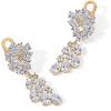 PAVOI 14K Gold Plated Crystal Chandelier Earrings for Women – 925 Sterling Silver Posts Statement Cubic Zirconia Drop Dangle Earrings for Brides – Crystal Cluster Long Dangle Wedding Jewelry(Yellow Gold)