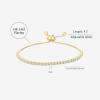 PAVOI 14K Gold Plated Cubic Zirconia Classic Tennis Bracelet for Women | Adjustable Slider(Rose Gold)