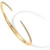 PAVOI 14K Gold Plated Cubic Zirconia Claw Bangle Bracelet | Elegant CZ Cuff Bracelets for Women(Yellow Gold)