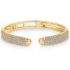 PAVOI 14K Gold Plated Cubic Zirconia Pave Bangle for Women | Cuff Bracelet(Yellow Gold)