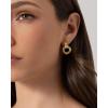 PAVOI 14K Gold Plated Door Knocker Statement Earrings for Women – Chunky Gold Earrings for Women – Trendy Mixed Metals Bold Knot Drop Dangle Jewelry(White Gold)
