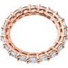 PAVOI 14K Gold Plated Eternity Ring for Women – Square-Cut Cubic Zirconia Rings – Stackable Love Wedding Band(Rose Gold)