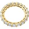 PAVOI 14K Gold Plated Eternity Ring for Women – Square-Cut Cubic Zirconia Rings – Stackable Love Wedding Band(Yellow Gold)