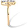 PAVOI 14K Gold Plated Marquise 1.5CT Cubic Zirconia Fake Bridal Engagement Ring for Women – Statement(Yellow Gold)