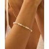 PAVOI 18K Gold Plated Beaded Freshwater Cultured Pearl Bracelet for Women | Dainty Bracelet with Pearl Beads(Pearls & Gold Beads)