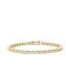 PAVOI 14K Gold Plated 2mm Cubic Zirconia Honeycomb Tennis Bracelet | Gold Bracelet for Women | SizeS 6.5-7.5 Inch(Yellow Gold)