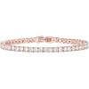PAVOI 14K Gold Plated 3mm Cubic Zirconia Classic Tennis Bracelet | Gold Bracelets for Women | Size 6.5-7.5 Inch(14K Rose Gold)