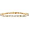 PAVOI 14K Gold Plated 3mm Cubic Zirconia Classic Tennis Bracelet | Gold Bracelets for Women | Size 6.5-7.5 Inch(14K Yellow Gold)