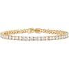 PAVOI 14K Gold Plated 3mm Cubic Zirconia Classic Tennis Bracelet | Gold Bracelets for Women | Size 6.5-7.5 Inch(18K Yellow Gold Vermeil)