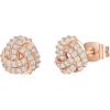 PAVOI 14K Gold Plated 925 Sterling Silver Post Love Knot Stud Earrings | Gold Earrings for Women(Rose Gold)