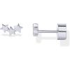 PAVOI 14K Gold Plated 925 Sterling Silver Posts Mini Stud Flat Back Earrings for Women | Helix Cartilage Piercing Jewelry | Dainty Pearl Star Cluster Cubic Zirconia Lotus Climber Screw Backs(Star Cluster)
