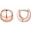 imagePAVOI 14K Gold Plated Chunky Huggies Earrings for Women  925 Sterling Silver Posts Small Gold Huggie Hoop Earrings  Ultra Thick Hoops Trendy JewelryRose Gold