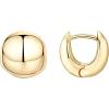 imagePAVOI 14K Gold Plated Chunky Huggies Earrings for Women  925 Sterling Silver Posts Small Gold Huggie Hoop Earrings  Ultra Thick Hoops Trendy JewelryYellow Gold