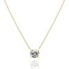 PAVOI 14K Gold Plated Crystal Solitaire 1.5 Carat (7.3mm) Cubic Zirconia Dainty Choker Necklace | Gold Necklaces for Women(Yellow Gold)