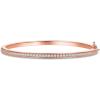 PAVOI 14K Gold Plated Cubic Zirconia Bangle Tennis Bracelets for Women | Classic Love Cuff Bangle Bracelets(Rose Gold)