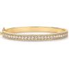 PAVOI 14K Gold Plated Cubic Zirconia Bangle Tennis Bracelets for Women | Classic Love Cuff Bangle Bracelets(Yellow Gold)