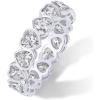 PAVOI 14K Gold Plated Heart Ring for Women – Heart-Shaped Cubic Zirconia Eternity Rings for Women – Stackable Wedding Band for Brides – Cute Promise Jewelry Gifts(White Gold)