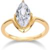 PAVOI 14K Gold Plated Marquise 1.5CT Cubic Zirconia Fake Bridal Engagement Ring for Women – Statement(Yellow Gold)