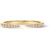 PAVOI 18K Gold Plated Open Eternity Ring | Cubic Zirconia Stacking Bands for Women | Dainty Stackable Rings for Women(Yellow Gold)