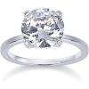 PAVOI 18K Sterling Silver Gold Round Cut Solitare 1.5 CT Moissanite Engagement Rings for Women – Moissanite Wedding Band for Women – Stone Promise Rings(White Gold)
