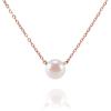 PAVOI Handpicked AAA+ Freshwater Cultured Single Pearl Necklace Pendant | Gold Necklaces for Women(Rose Gold)