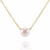 PAVOI Handpicked AAA+ Freshwater Cultured Single Pearl Necklace Pendant | Gold Necklaces for Women(Yellow Gold)