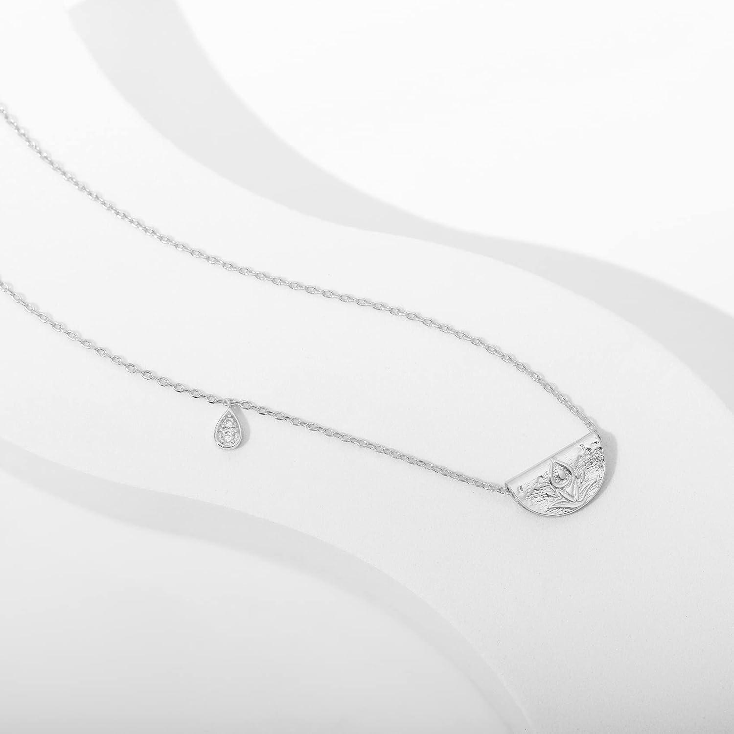 imagePAVOI 14K Gold Plated Engraved Coin Pendant Necklaces for Women Byzantine Coin Pendants Bohemian NecklaceWhite Gold