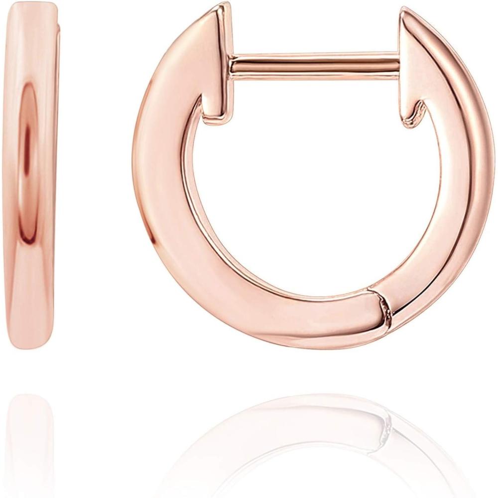 imagePAVOI 14K Gold Plated Ear Cuff  Gold Huggie Earrings for Women  Dainty Cuff Earrings ampamp Small Hoops  Trendy Fashion JewelryRose Gold