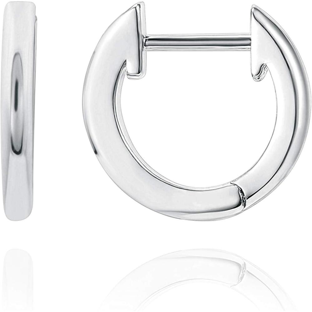 imagePAVOI 14K Gold Plated Ear Cuff  Gold Huggie Earrings for Women  Dainty Cuff Earrings ampamp Small Hoops  Trendy Fashion JewelryWhite Gold