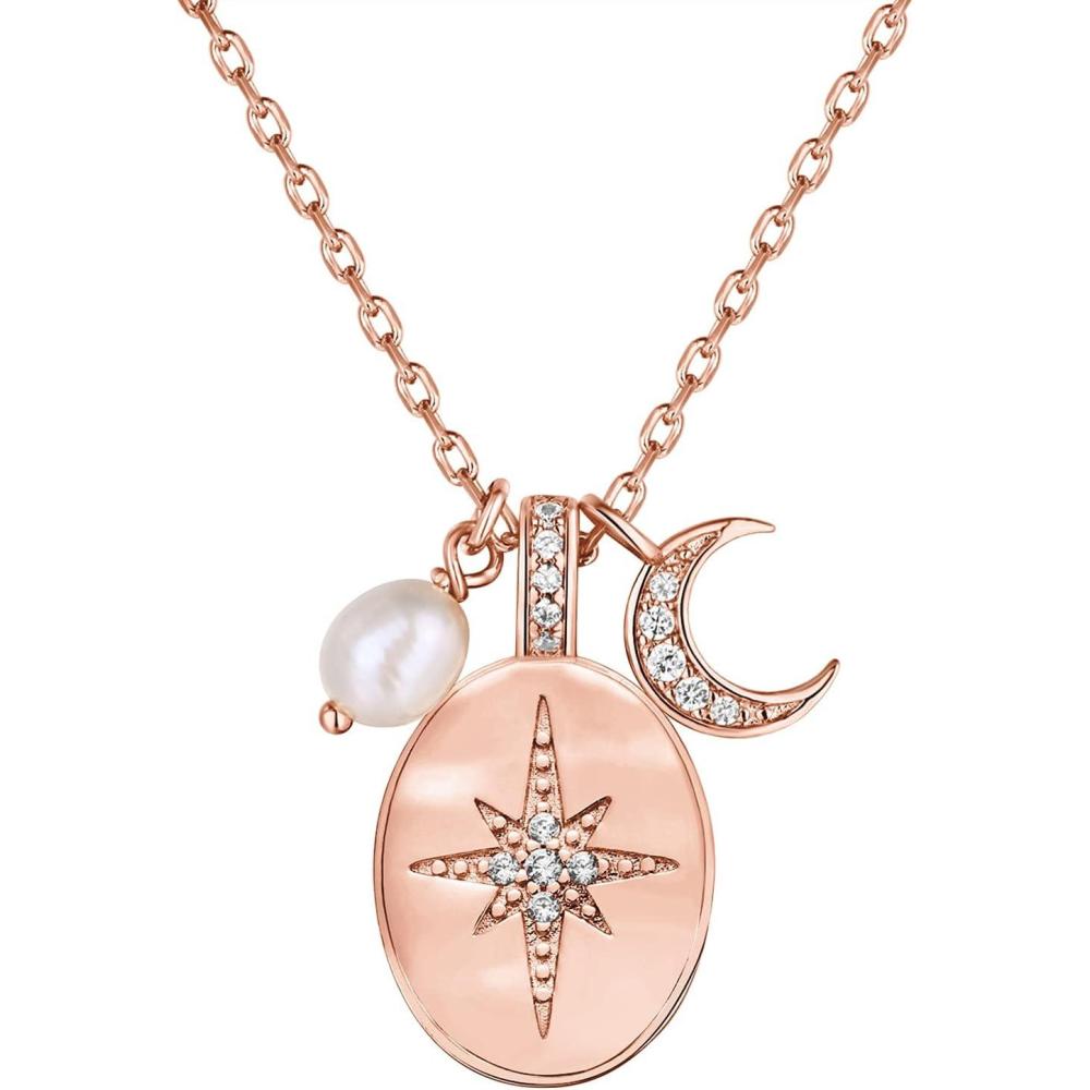 imagePAVOI 14K Gold Plated Engraved Coin Pendant Necklaces for Women  Byzantine Coin Pendants  Bohemian NecklaceRose Gold