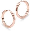 PAVOI 14K Gold Plated 925 Sterling Silver Post Hoops | Lightweight Chunky Hoops Huggies | Thick Gold Hoop Earrings for Women(50.0 Millimeters)