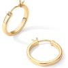 PAVOI 14K Gold Plated 925 Sterling Silver Post Lightweight Hoops | 20mm – 30mm Earring | Gold Hoop Earrings for Women(Yellow Gold)