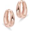 PAVOI 14K Gold Plated 925 Sterling Silver Post Small Chunky Hoops Earrings | Thick Lightweight Gold Hoop Earrings for Women(Rose Gold)