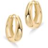 PAVOI 14K Gold Plated 925 Sterling Silver Post Small Chunky Hoops Earrings | Thick Lightweight Gold Hoop Earrings for Women(Yellow Gold)
