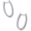 PAVOI 14K Gold Plated 925 Sterling Silver Posts Geometric Hoop Earrings for Women | Trendy Geo Long Oval U-Shaped Link Triangle Huggie Hoops Earring(Oval)