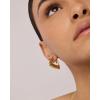 PAVOI 14K Gold Plated 925 Sterling Silver Posts Geometric Hoop Earrings for Women | Trendy Geo Long Oval U-Shaped Link Triangle Huggie Hoops Earring(Triangle)