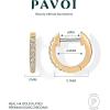 PAVOI 14K Gold Plated Cubic Zirconia Cuff Earrings Huggie Stud(Yellow Gold)