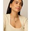 PAVOI 14K Gold Plated Dainty Interlock Pendant Necklace for Women | Circle Link Pendant Necklaces(White Gold)