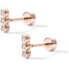 PAVOI 14K Gold Plated Flat Back Earrings | Solid 925 Sterling Silver Posts | Helix Cartilage Earrings for Women | Cubic Zirconia Stud Earrings | Trending Fashion Jewelry(Rose Gold)
