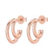 PAVOI 14K Gold Plated Multi Huggie Hoop Earrings for Women – 925 Sterling Silver Posts Triple Split Hoop Gold Earrings for Women – Trendy Fashion Jewelry(Double)