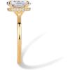 PAVOI 14K Gold Plated Oval Engagement Ring for Women – Hidden Halo 2.5CT Cubic Zirconia Promise Ring – Wedding Band(Yellow Gold)