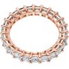 PAVOI 14K Gold Plated Rings with Cubic Zirconia Love and Stackable 3mm Princess Cut Rings for Women(Rose Gold)