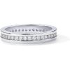PAVOI 18K Gold Plated Stacking Tiny Cubic Zirconia Band | Eternity Rings for Women | Thumb Ring(White Gold)